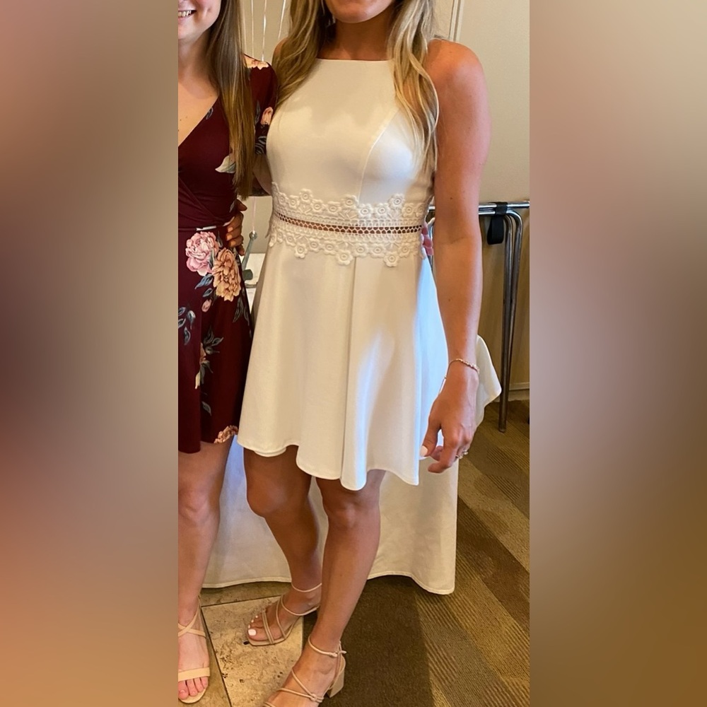 White floral dress
